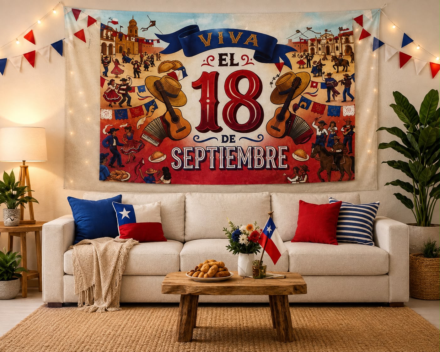 🇨🇱 Tapiz Decorativo Fiestas Patrias 18 de Septiembre