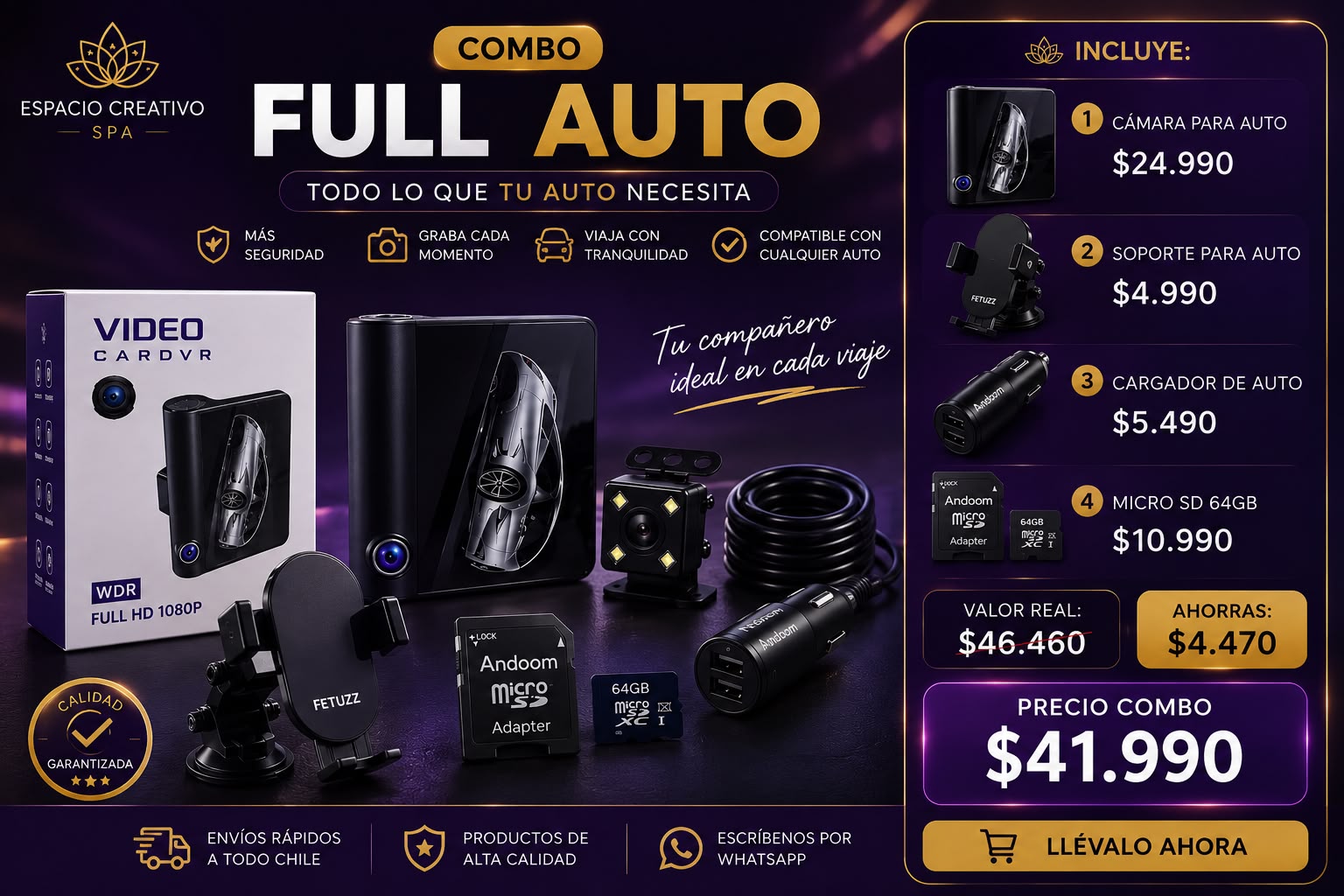 Kit De Seguridad Para Auto 📹
