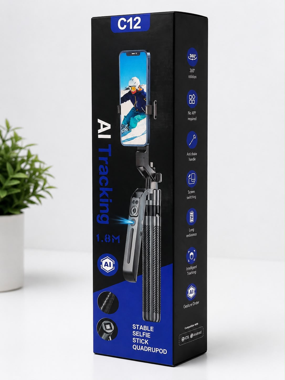 Trípode Selfie Stick C12