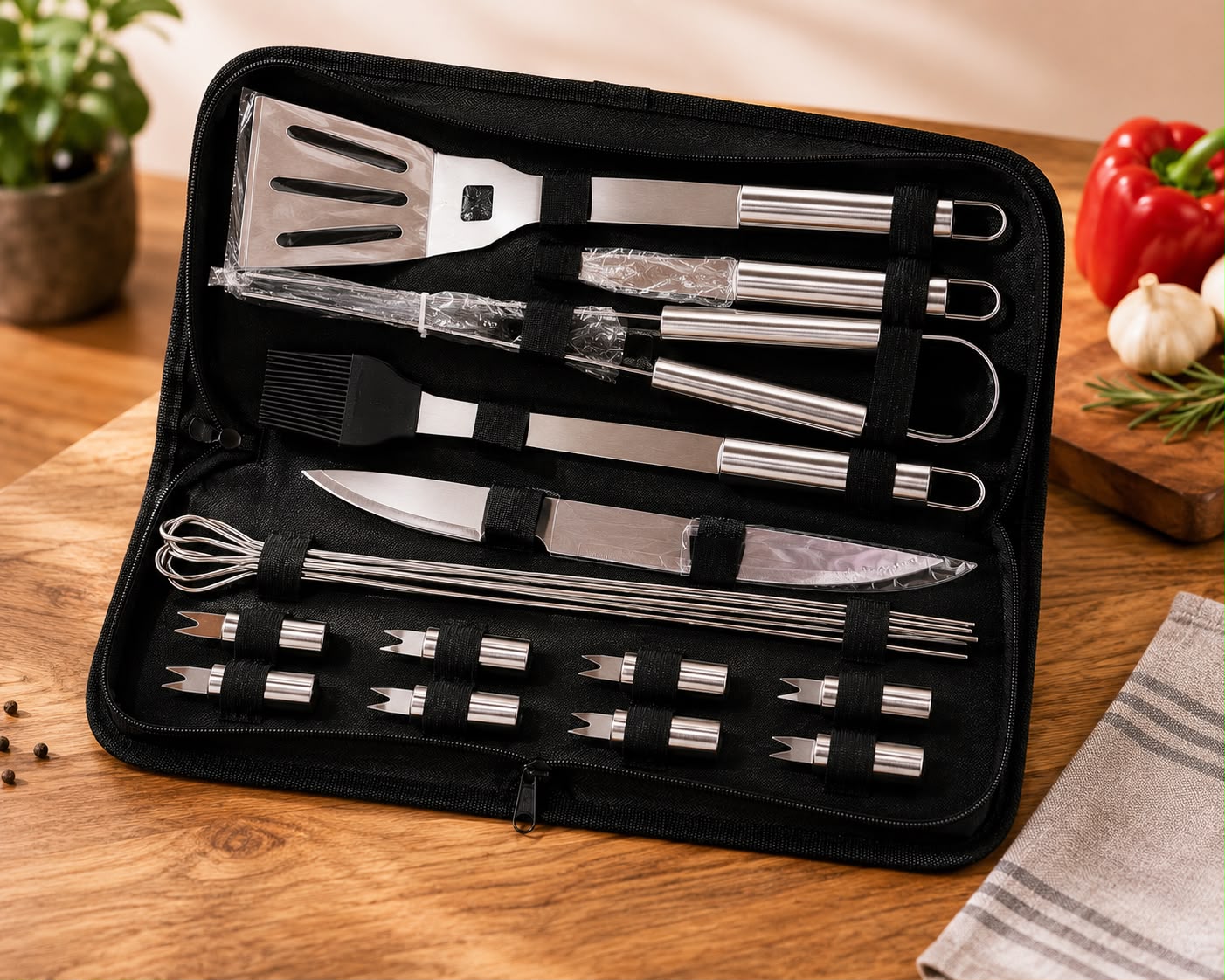 Set de Utensilios para Parrilla BBQ