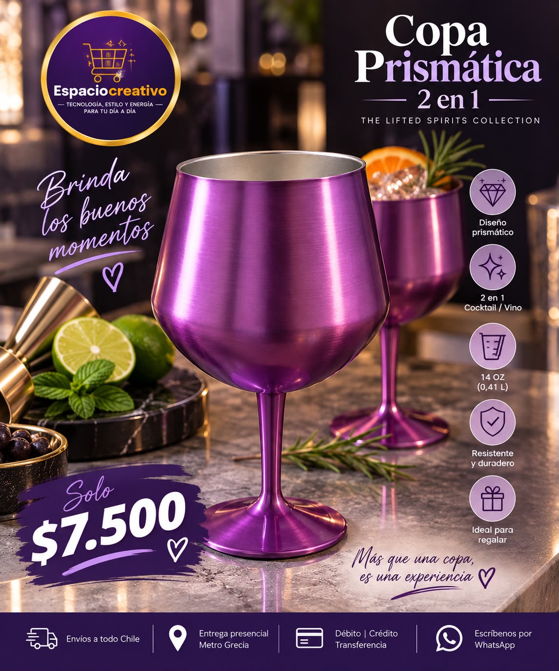 Copa Prismática 2 en 1