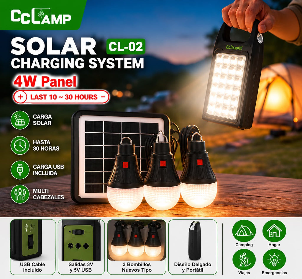 Lampara Solar Multifuncional 3 en 1
