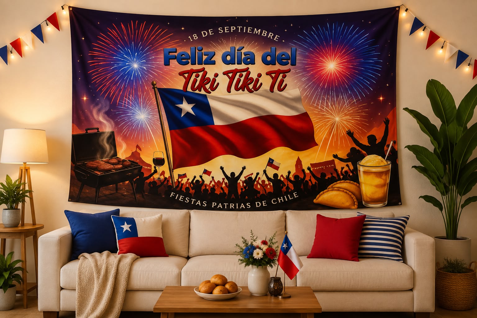 🇨🇱 Tapiz Decorativo Fiestas Patrias 18 de Septiembre
