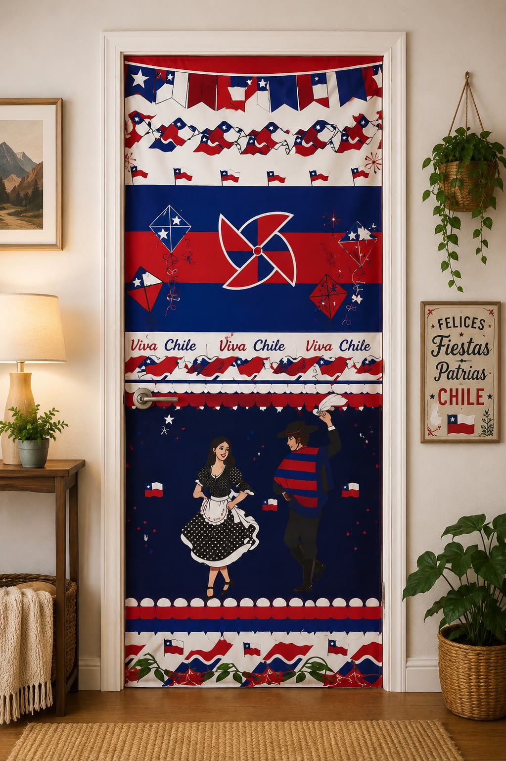 🇨🇱 Cubrepuertas Decorativao Fiestas Patrias