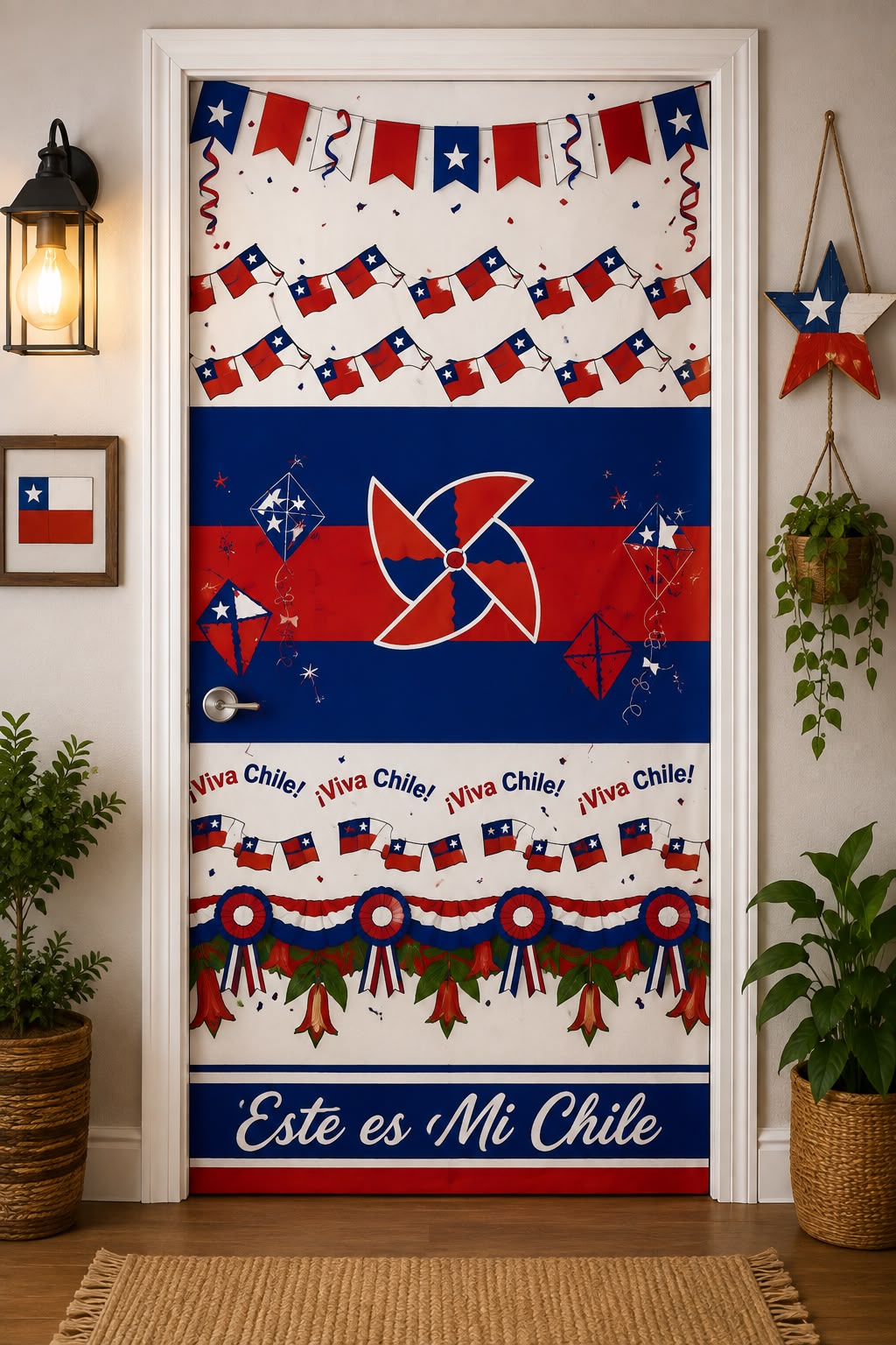 🇨🇱 Cubrepuertas Decorativao Fiestas Patrias