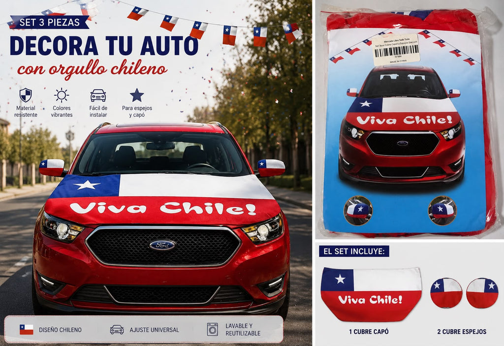 🇨🇱 Set de 3 piezas Fiestas Patrias