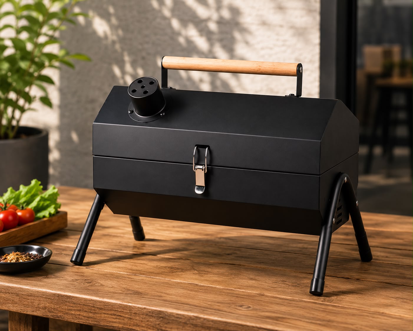Parrilla Portátil a Carbón Plegable