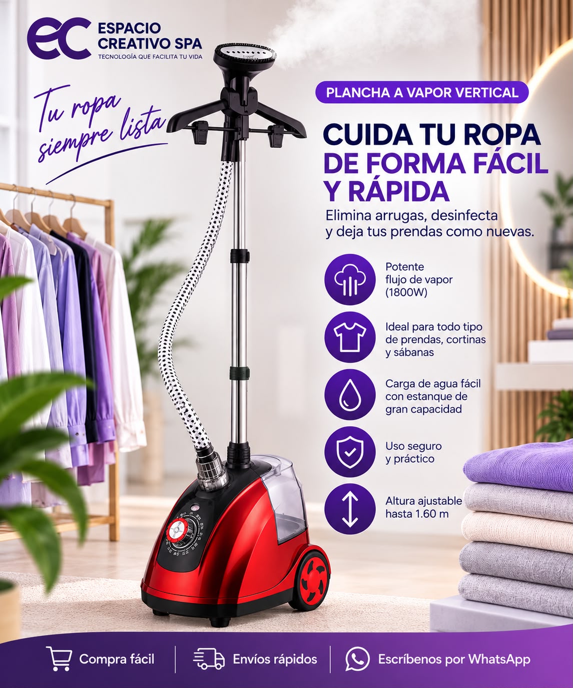 Plancha a Vapor Vertical