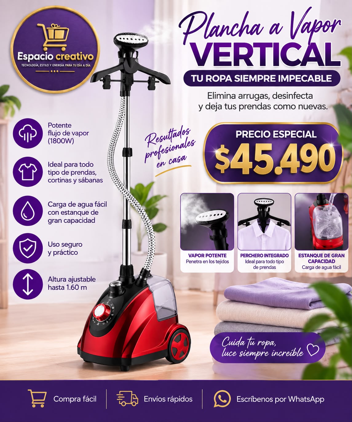 Plancha a Vapor Vertical