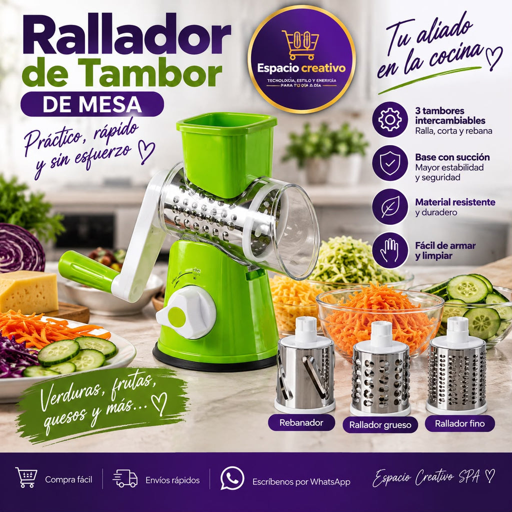 Rallador de Tambor de Mesa